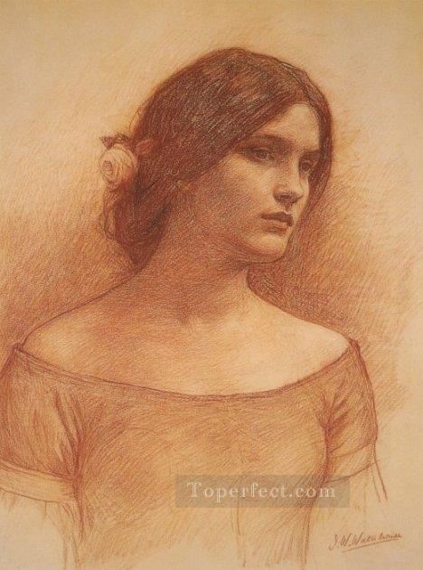 StudyfortheLadyClareSmall Greek female John William Waterhouse Oil Paintings